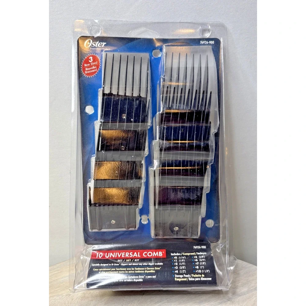 Oster Universal Clipper Comb Set 10 Guards Barber Hair Clipper Attachment